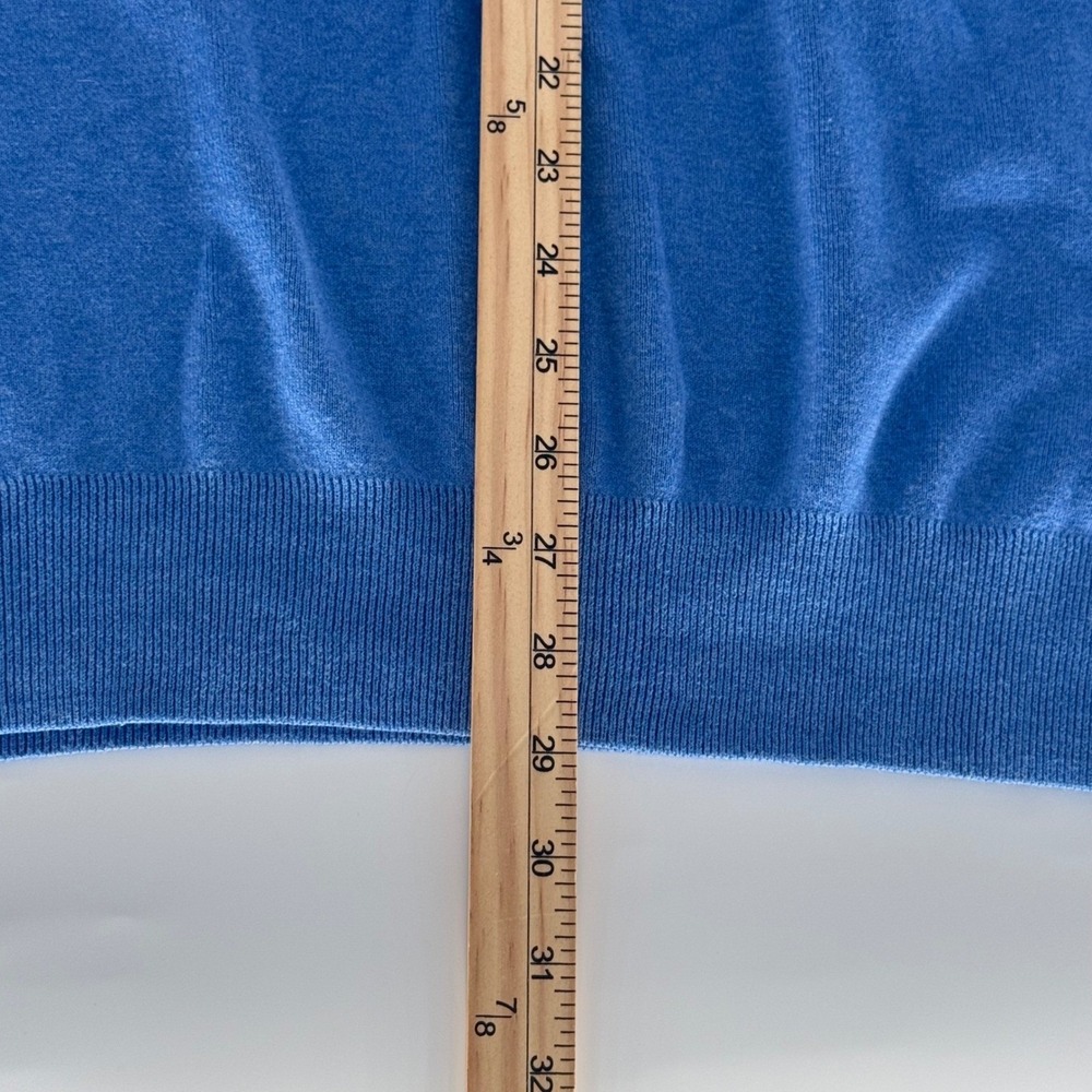 Polo Ralph Lauren Blue Pima Cotton V-Neck Sweater Vest Mens 4XB Big Yellow Pony - Picture 7 of 7